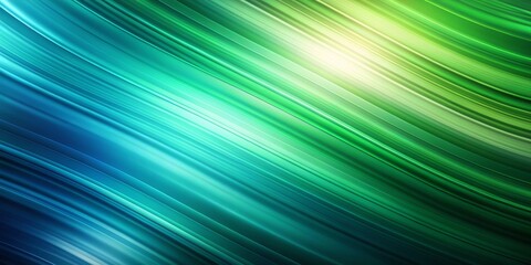 Naklejka premium Abstract Gradient of Blue and Green, Composed of Diagonal Curved Lines, Green to Blue, Abstract, Gradient, Curves