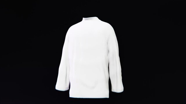 white t shirt spin animated mockup transparent background