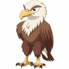 Naklejka premium Eagle Water animal cartoon isolated whitebackground