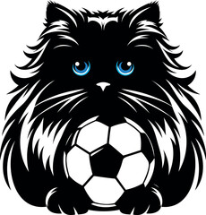 The elegance, simplicity, graceful design of the Persian cat silhouettes and icons
