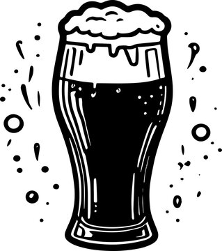 recommend clip art: Hand drawn beer mug doodle art