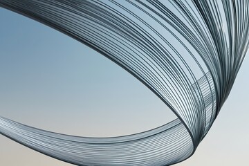 Delicate Sweeping Lines on a Bright Three-Dimensional Surface