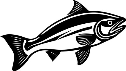 Fish icon isolated on white background 