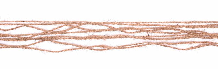 String, set rope isolated on white, top view
