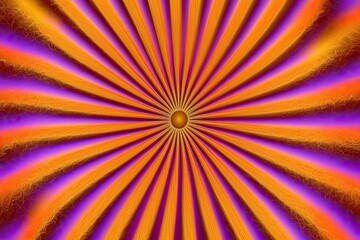 Fototapeta premium Dynamic Bright Radial Gradient Background in Orange, Gold, and Purple with Playful Noise Texture