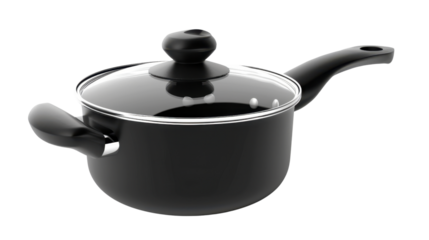 Iron black pot pan isolated on white background