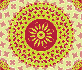 Betsy Ross, Picnic, cyber art blending, traditional Aboriginal dot paintings, HD