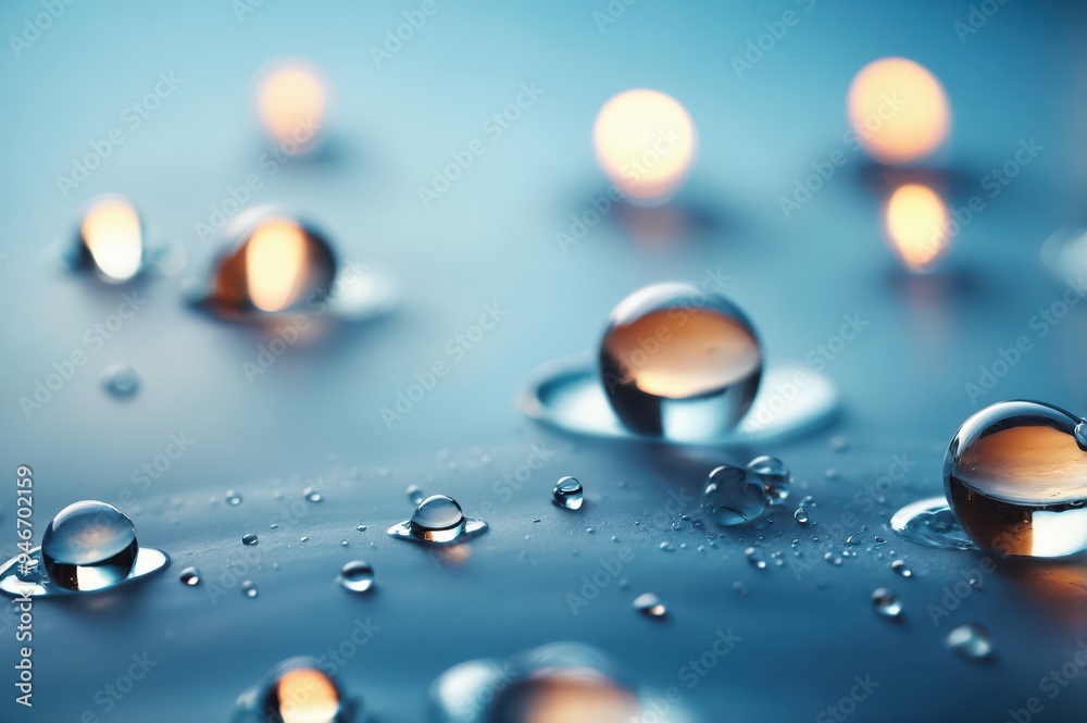 Canvas Prints macro water droplets with bokeh effect