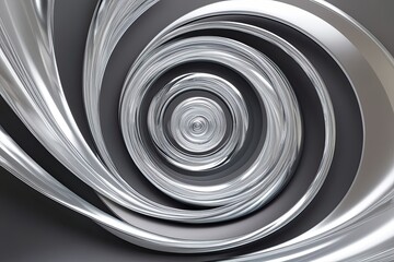 Fototapeta premium Radiant Silver Gray Abstract Swirl Design Composition