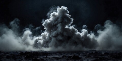 Fototapeta premium Black smoke, fog on a dark background. Abstraction.