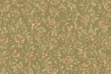 Fototapeta premium Elegant Soft Cream Olive Patterned Gradient Backdrop with Shimmering Terracotta Rose Touch
