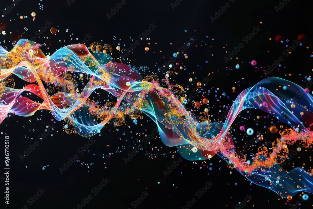Poster a visualization of the fluctuating trends of a stock market graph