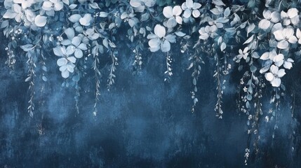 Blue floral backdrop