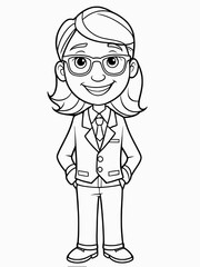 an image of the cartoon girl from incredible coloring pages