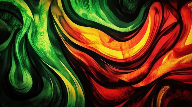 Abstract Rastafarian Inspired Background Design