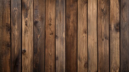 Fototapeta premium Brown wooden planks creating a textured background for flooring or wall cladding