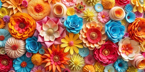 Paper Flower Bouquet A Vibrant Celebration of Color, Craft, and Nature, Paper flower, craft, floral design