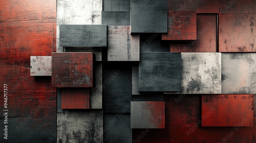 Poster abstract architectural background featuring geometric shapes and wall designs in a 3d rendering