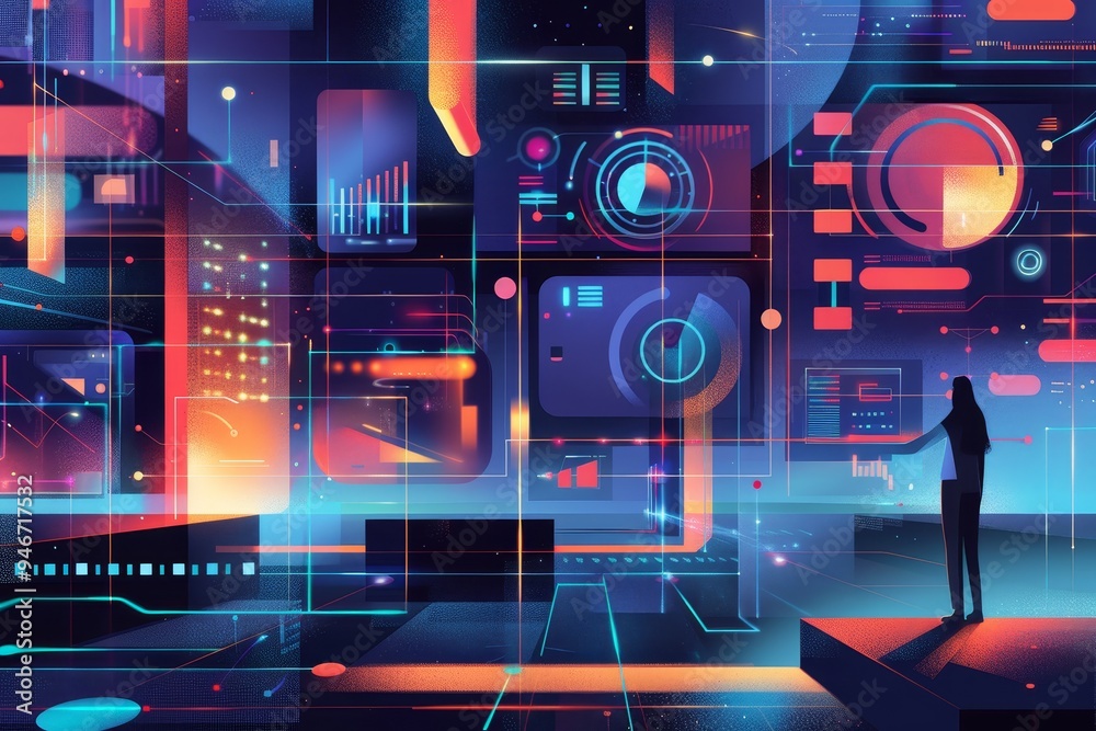 Aufkleber Data-driven development shapes the future of technology