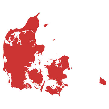 recommend clip art: Vector outline map of Denmark