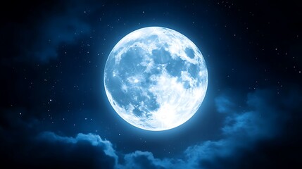 A soft, glowing moonlight background with a dark, open sky for text 