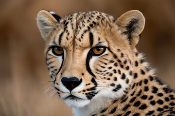 Fototapeta premium Detailed Close-Up of Cheetah Fur Texture and Pattern for Animal Lovers