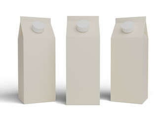 Organic milk carton mockup