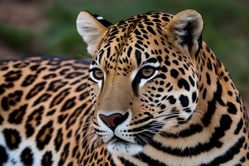 Obraz premium Detailed Close-Up of Jaguar Fur Texture and Patterns