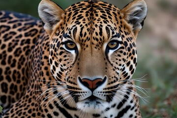 Detailed Close-Up of Jaguar Fur Pattern and Texture
