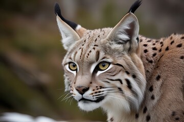 Obraz premium Detailed Exploration of Lynx Fur Texture and Structure in Close-Up