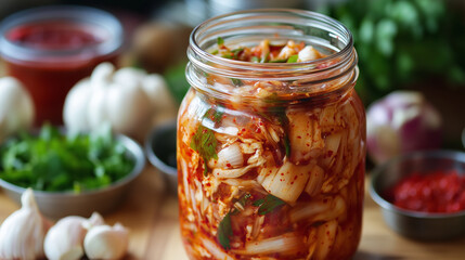 jars of pickled vegetables