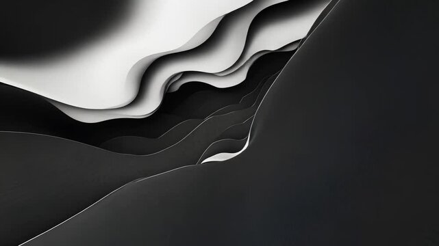 Black and White Paper Craft with Motion Design Animation