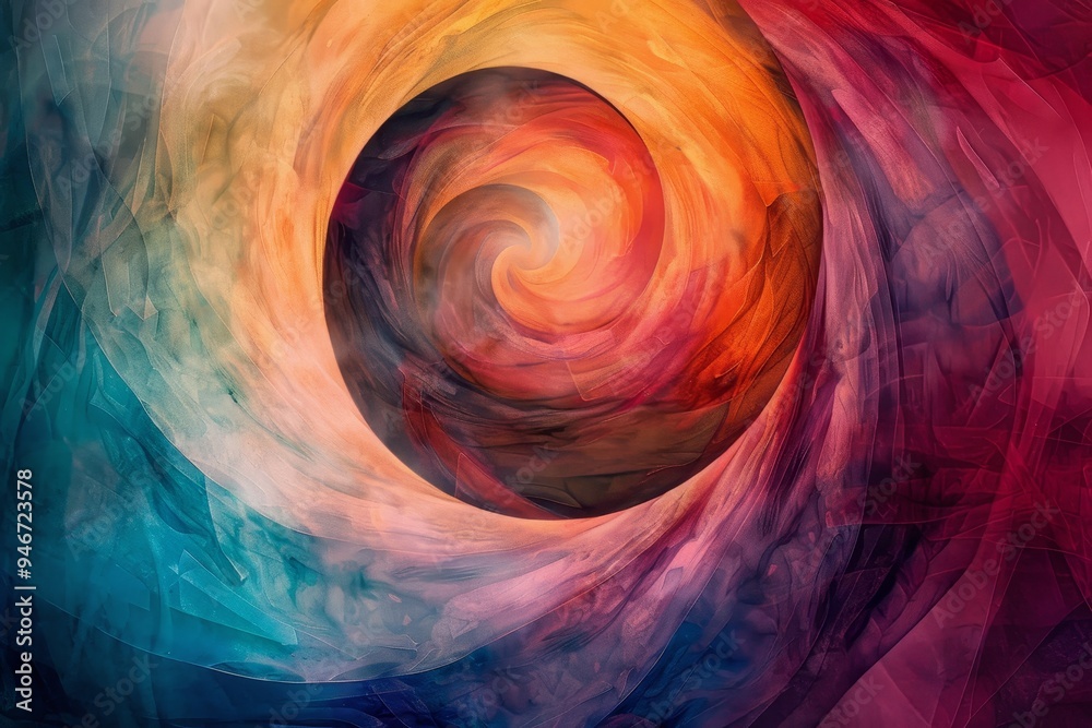 Poster a dreamy, abstract swirl of colors blending into each other