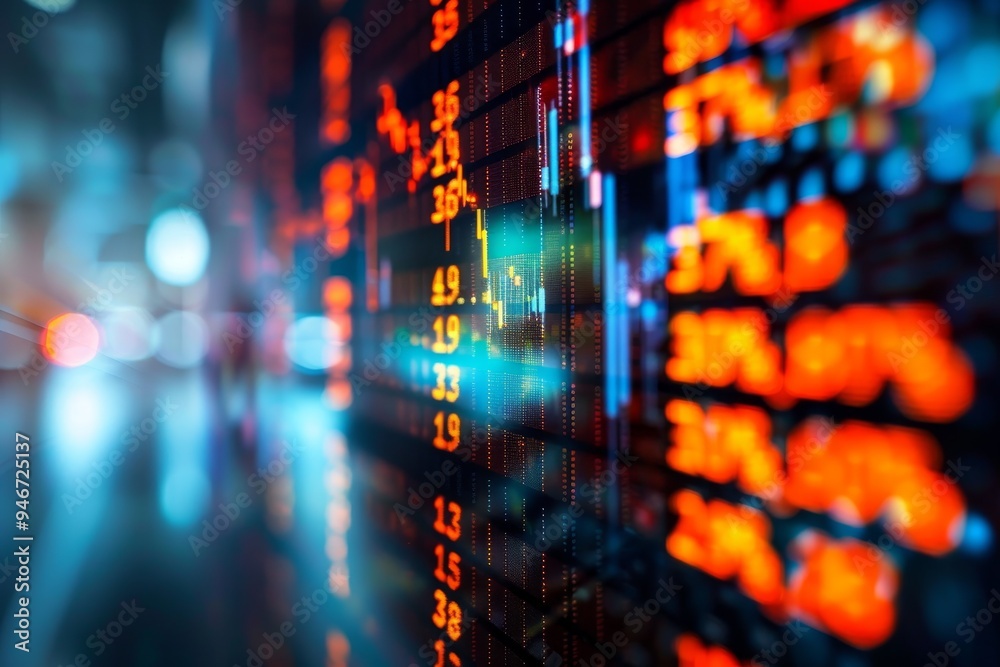 Poster an abstract representation of market volatility and uncertainty