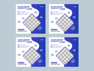 professional admission social media post design