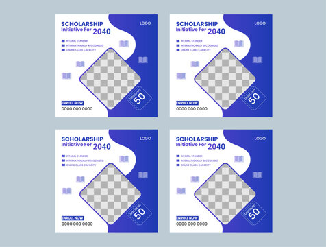 professional admission social media post design