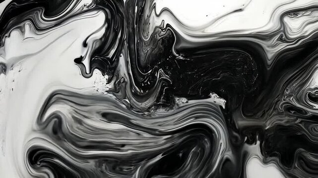 Black and White Liquid Pattern with Motion Design Animation