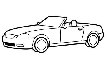 Car liner art convertible vector