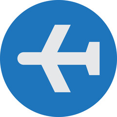Fototapeta premium Airplane Icon, Aircraft Flight Symbol, Drone Icon