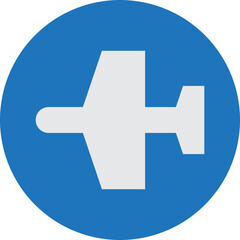 Fototapeta premium Airplane Icon, Aircraft Flight Symbol, Drone Icon