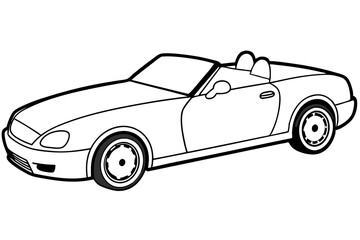 Car liner art convertible vector