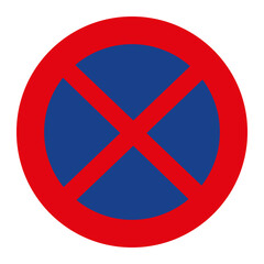 Obraz premium RESTRICTION SIGNS, R-307 - No stopping or parking