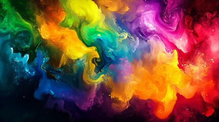 Colorful abstract painting. Fantasy concept, illustration painting.