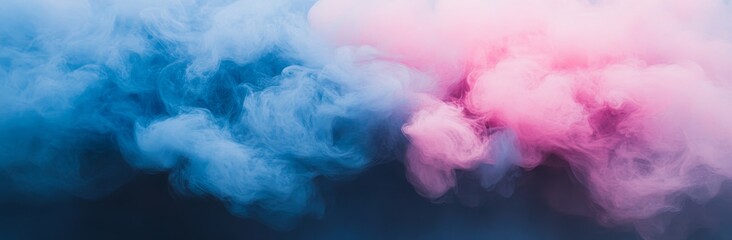 Obraz premium An abstract background with a gradient of black pink blue, a glow template with bright light and blank space, in which grainy noise and grunge texture are combined.