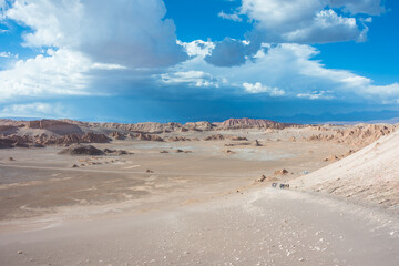 View of the Moon Valley (Valle de la Luna) at the Atacama Desert - Atacama, Chile