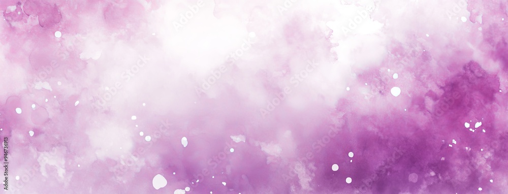 Wall mural with a pastel purple and pink background and white paint spray spatters, this is soft, classy, and p