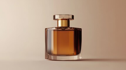 High-end perfume bottle mockup with luxury branding