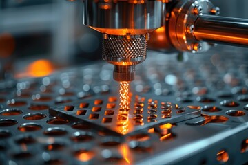 Industrial Machine Applying Heat to Metal Surface