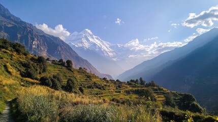 Majestic Mountain View in Nepal