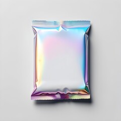 Iridescent Booster Pack Trading Cards Packaging Mockup Plastic Background Graphic Colorful Design